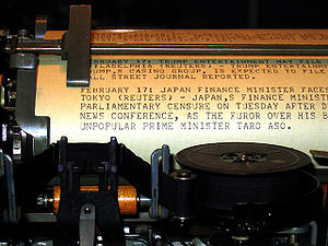 Picture of a Teletype machine