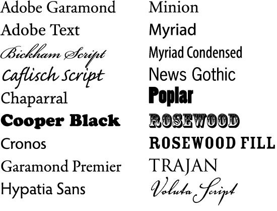 Adobe fonts on Typekit
