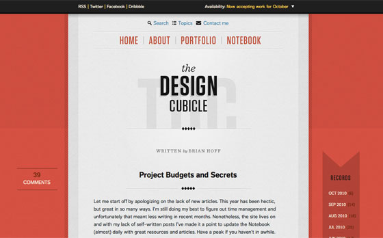 Screenshot of The Design Cubicle