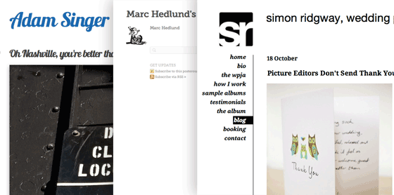 Screenshot of Posterous sites using Typekit