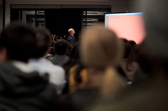 Erik Spiekermann talks at the Typekit HQ