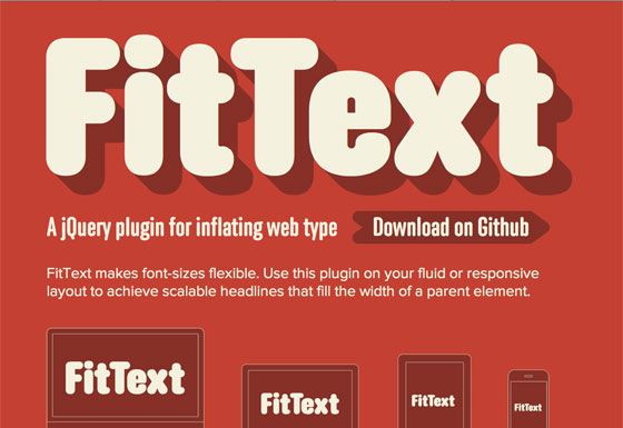 Screenshot of FitText