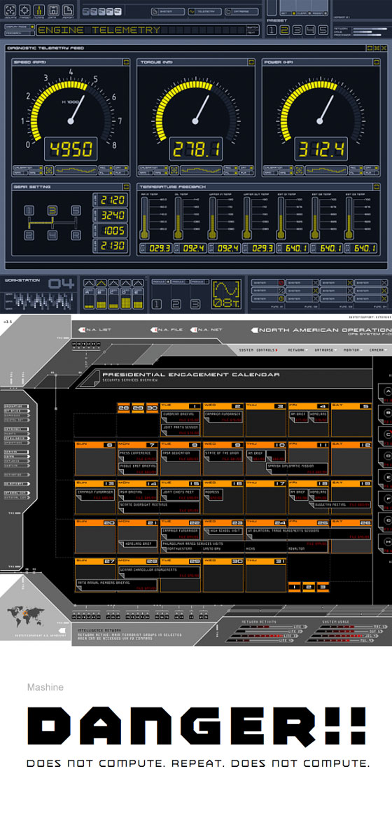 futuristic computer terminal