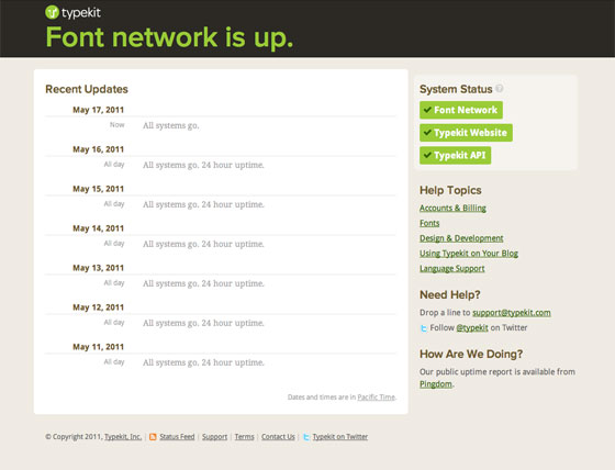 Typekit Status Blog