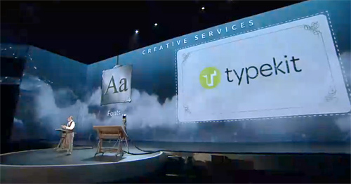 Adobe CTO Kevin Lynch announces the Typekit acquisition at Adobe MAX on October 3, 2011.