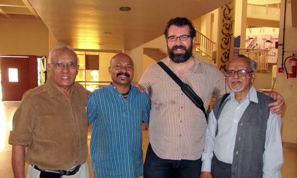 At the Symbiosis Institute of Design in Pune (pictured: Mahendra Patel, Manoj G, Paul D. Hunt, and Mukund Gokhale)