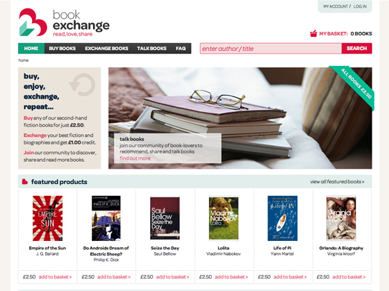 Screenshot of the Book Exchange