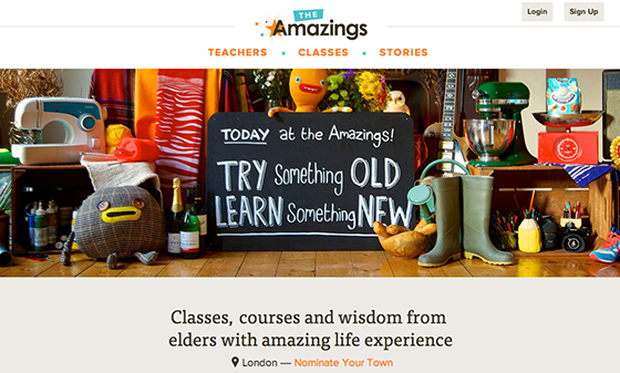 Screenshot from Amazings website