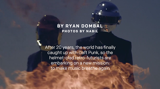 Screenshot from Daft Punk feature in Pitchfork