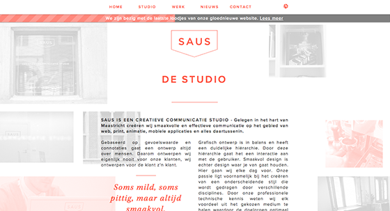 Studio Saus website