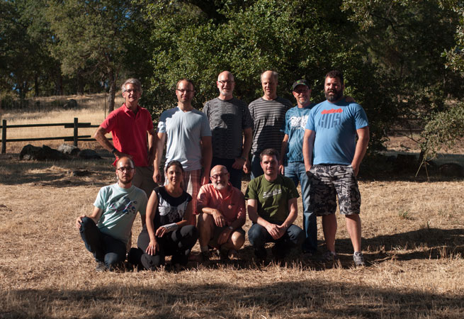 The Adobe Type Team, pictured from left to right: (front row) Frank Grießhammer, Nicole Minoza, Ernie March, Miguel Sousa; (back row) Read Roberts, Steve Ross, David Lemon, Robert Slimbach, Caleb Belohlavek, Paul Hunt.