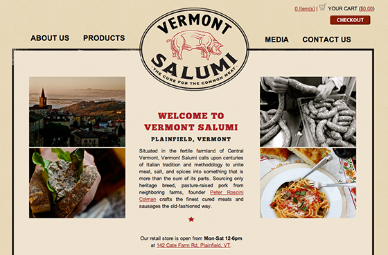 Vermont Salumi website