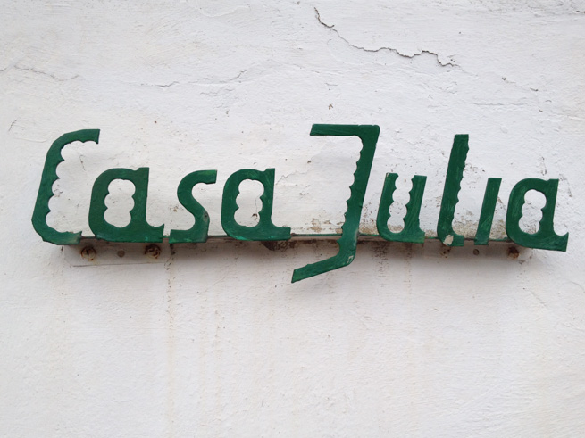 “Casa Julia”, Lettering found in Port de Sóller, Mallorca, November 2013.