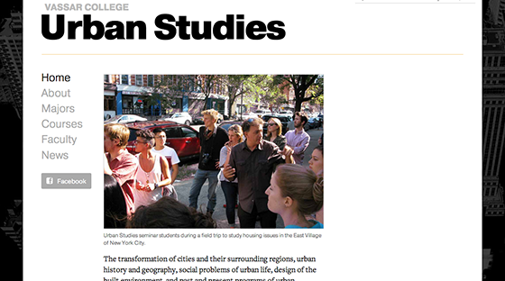 Vassar Urban Studies department homepage