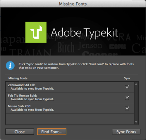 how to download synced typekit fonts