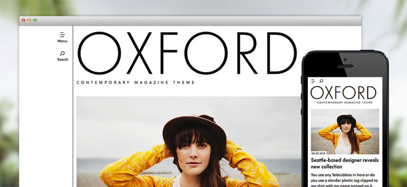 Screenshot of Oxford theme