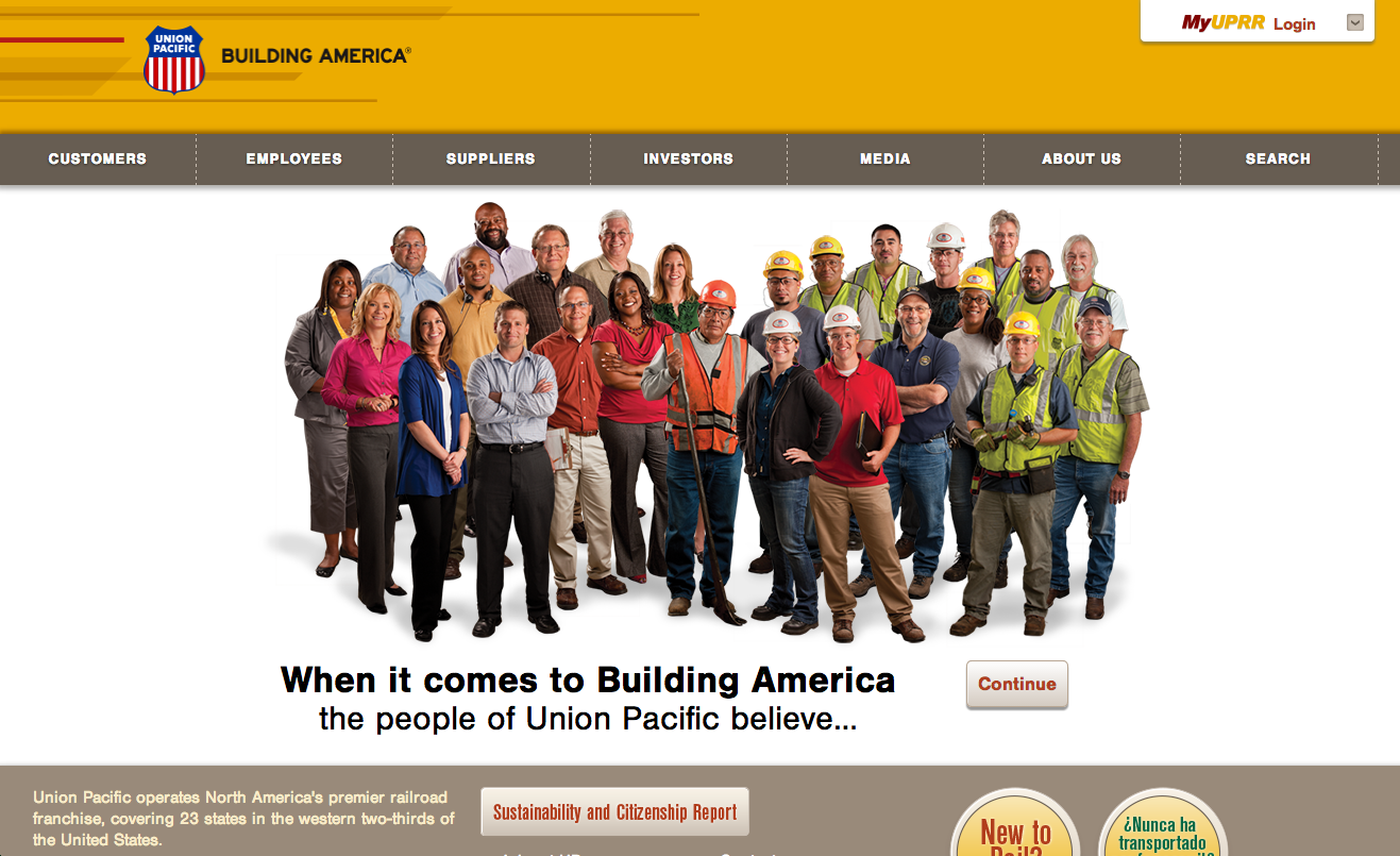 Union Pacific Railroad website