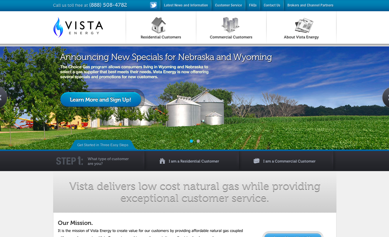 Vista Energy website