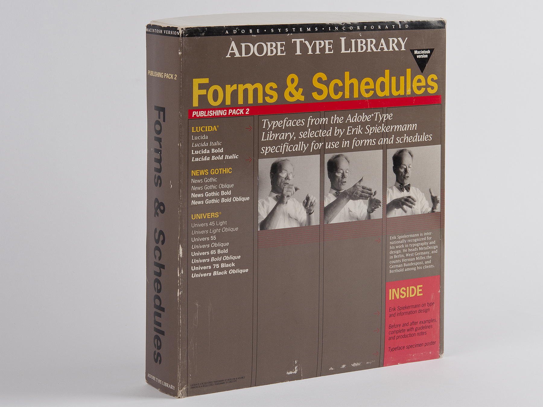 Adobe Publishing Pack curated by Spiekermann, circa 1988.
