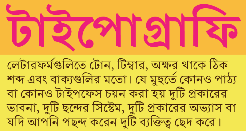 Sample text in Adobe Bengali fonts