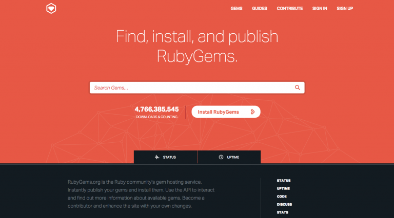 The Typekit Blog | Sites We Like: RubyGems & Bourbon