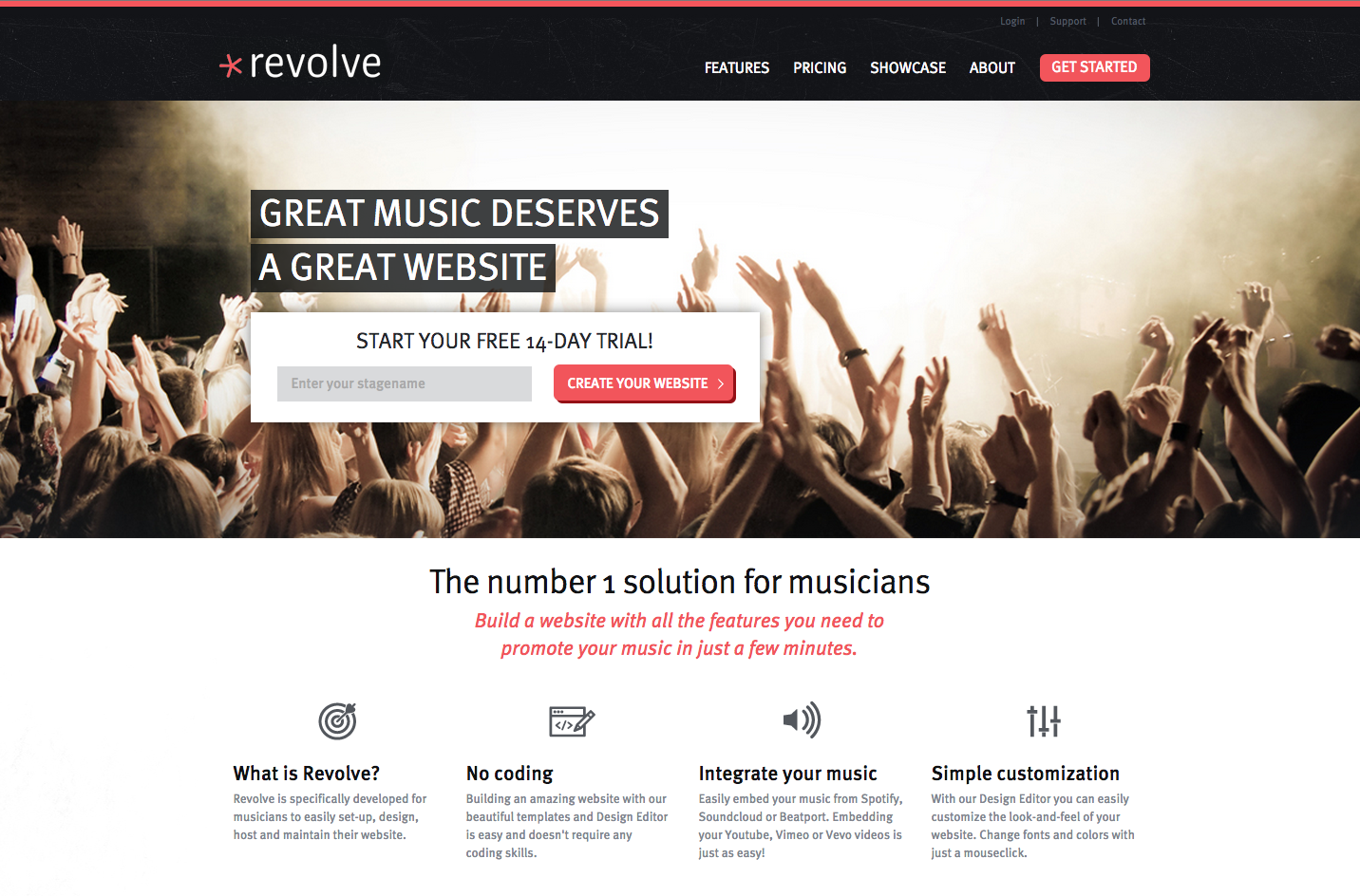 Revolve Music website