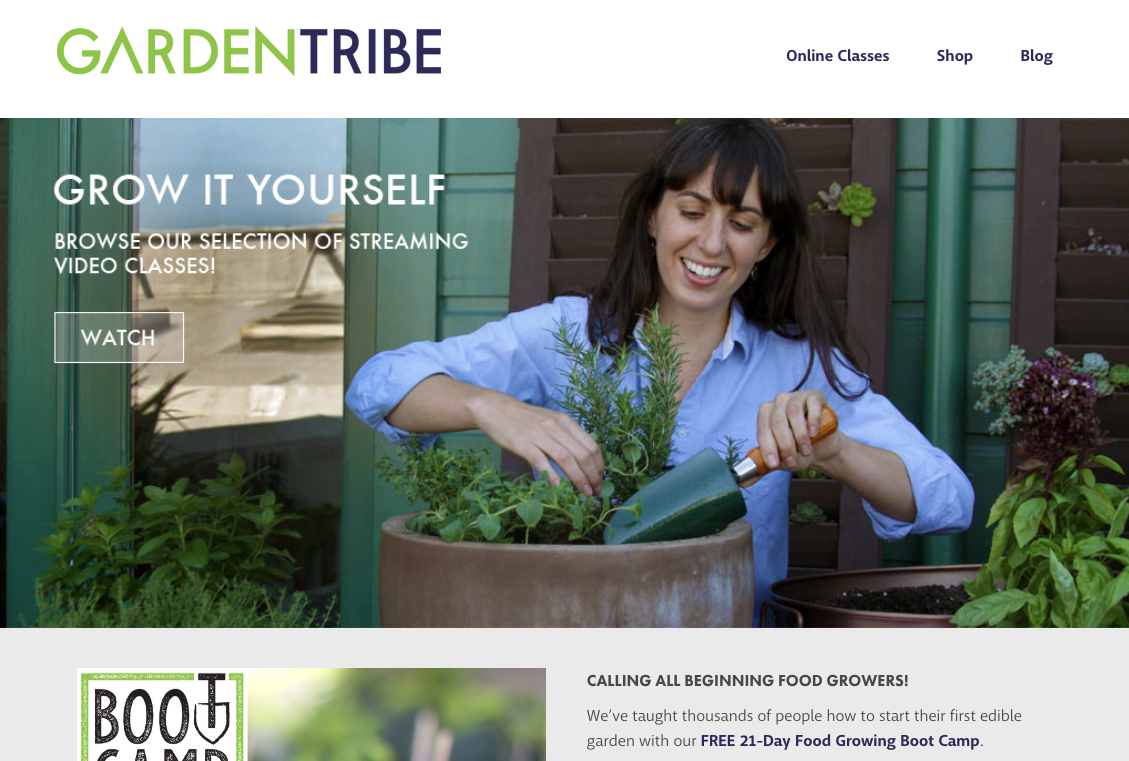 Garden Tribe website