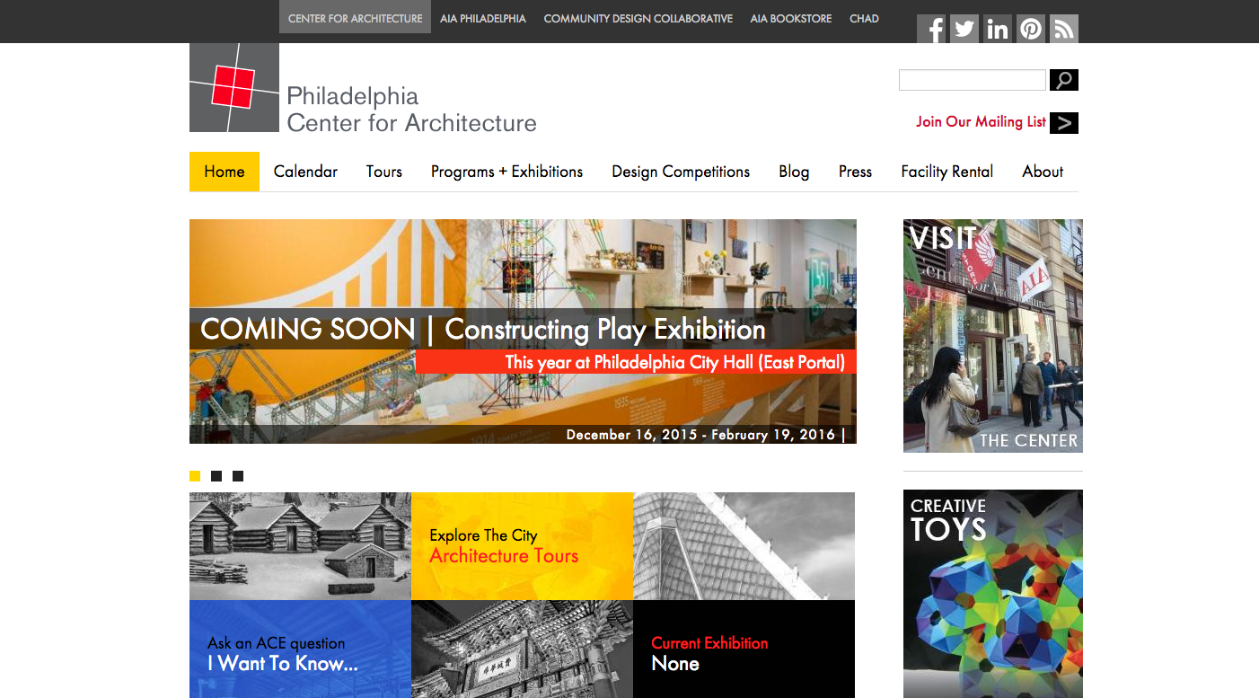 Philadelphia Center for Architecture website