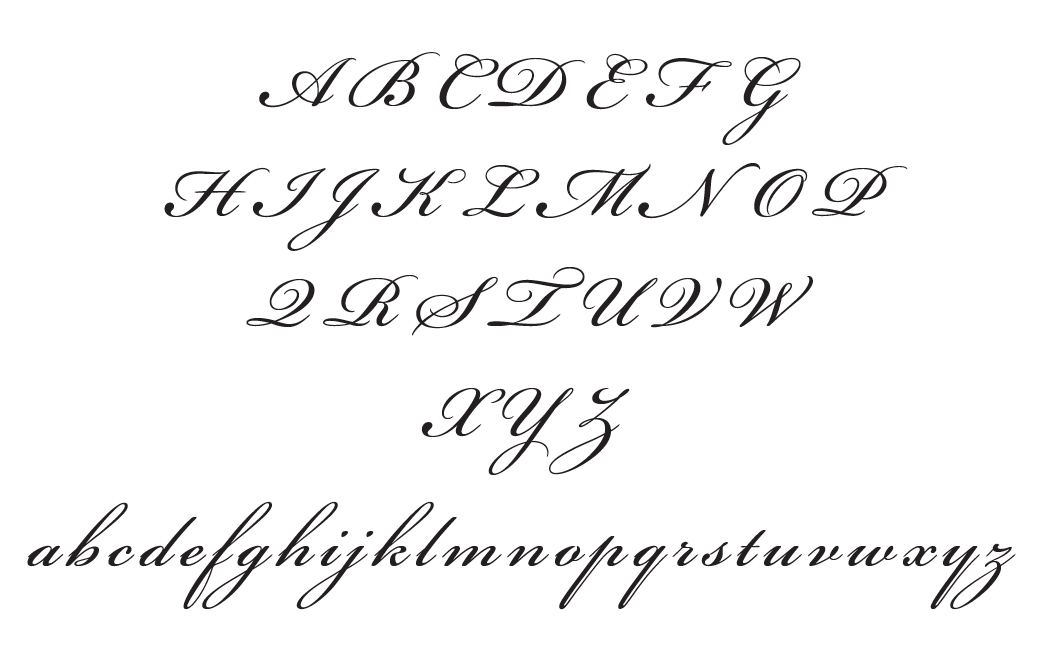 Initial caps and lowercase for Bickham Script