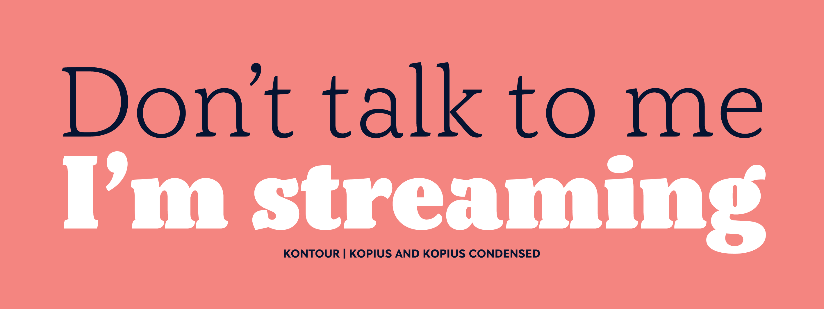 Kopius and Kopius Condensed now on Typekit Marketplace from Kontour