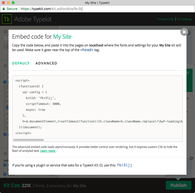 Using the advanced JavaScript embed code
