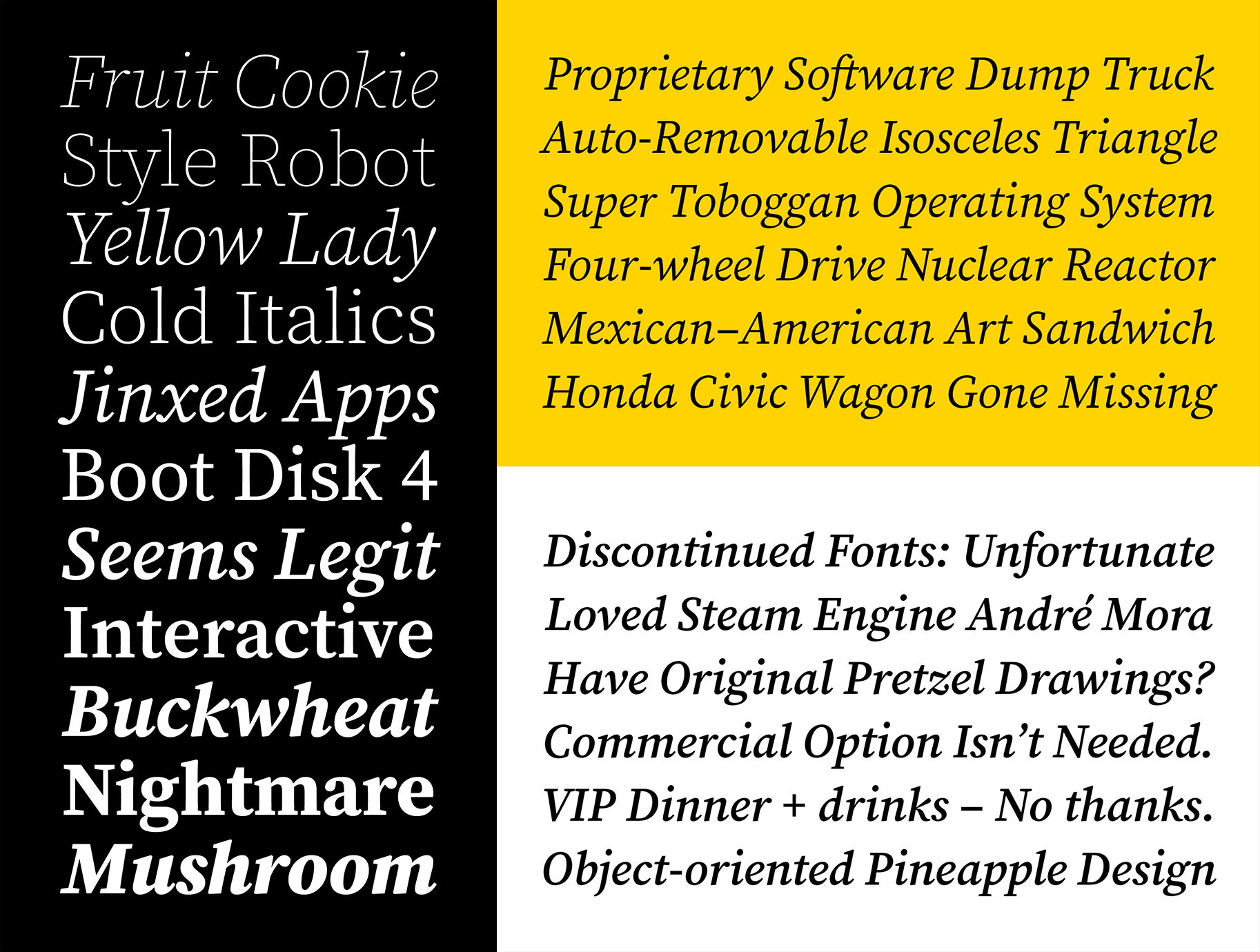 Source Serif with italics